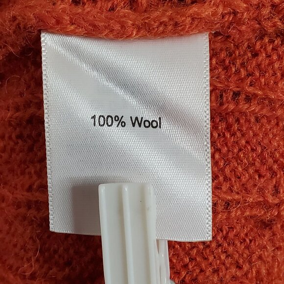 Norm Thompson Womens Size XL Cardigan Cable Knit Button Sweater Cozy Soft Orange - Picture 5 of 10